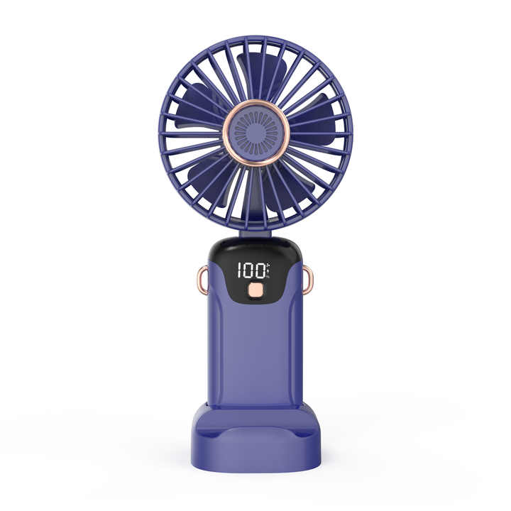 Ventilator de mana portabil, pliabil, reincarcabil, mini ventilator de masa portabil USB cu suport pentru telefon Ventilator pentru gat