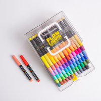 Marqueurs acryliques liquides STA en promotion, pointe pinceau souple de haute qualité, ensemble de stylos marqueurs 48/60/72 couleurs, marqueurs d'art à peinture acrylique