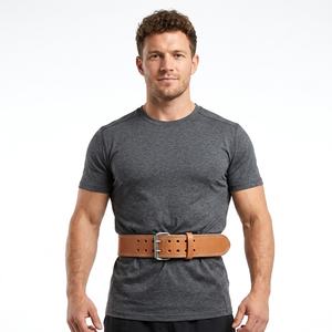 Best Quality Customized Straight Power Lifting Leather <b>Belt</b> with Back Support for Gym Training and Weightlifting - Product Image 1