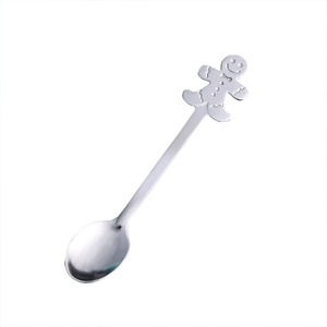 Cucchiaino da Dessert in Metallo Creativo per Natale con Design a Cartone Animato Pupazzo di Neve, Confezione Regalo con Luce - Product Image 5