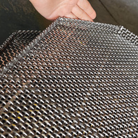 Tissu en maille métallique ondulée en acier inoxydable, panneau décoratif en maille de fil de laiton pour cloison, armoire, façade