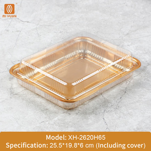 Boîte de réserve de sushi haut de gamme en or Offre Spéciale doré jetable boîte à rouleaux saumon boeuf et mouton boîte à emporter en plastique or riche - Product Image 4