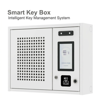 Gabinete de Llaves Inteligente con 10 Ranuras, Caja Fuerte con Control de Llaves RFID, Sistema Electrónico de Gestión de Llaves, Montaje en Pared, NFC, Huella Dactilar, Reconocimiento Facial