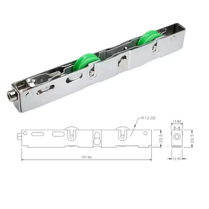 Ruedas de rodillo de puerta de patio de vidrio deslizante ajustable de acero inoxidable de bajo ruido con rodamientos para ventana Upvc y herrajes para puertas - Product Image 4