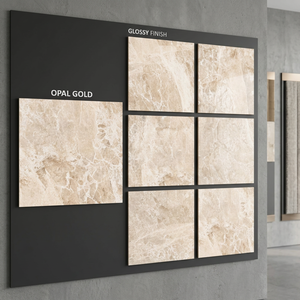 Foshan Crema 800x800mm Glazed Porcelain Marble Effect Tiles Contemporary Floor Collection - Product Image 4