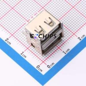 XUDF-0208-1051 USB Connector Through hole Component (THT) Connector Type-A USB 2.0 Female Through Hole - Product Image 1