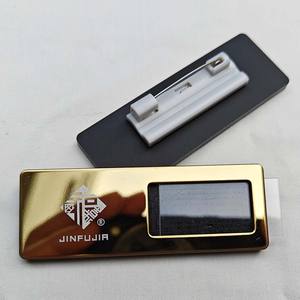 Металлическая многоразовая бейдж-карта с логотипом, выполненная методом шелкографии, лазерной гравировки и гальванического покрытия — JINFUJIA - Product Image 3