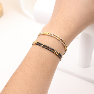 <span class=keywords><strong>Kinser</strong></span> Doppelschichtige Handgefertigte Damen-Armbänder Hochwertige Miyuki Tila Perlen-Armbänder Schmuck für Partys - Product Image 2