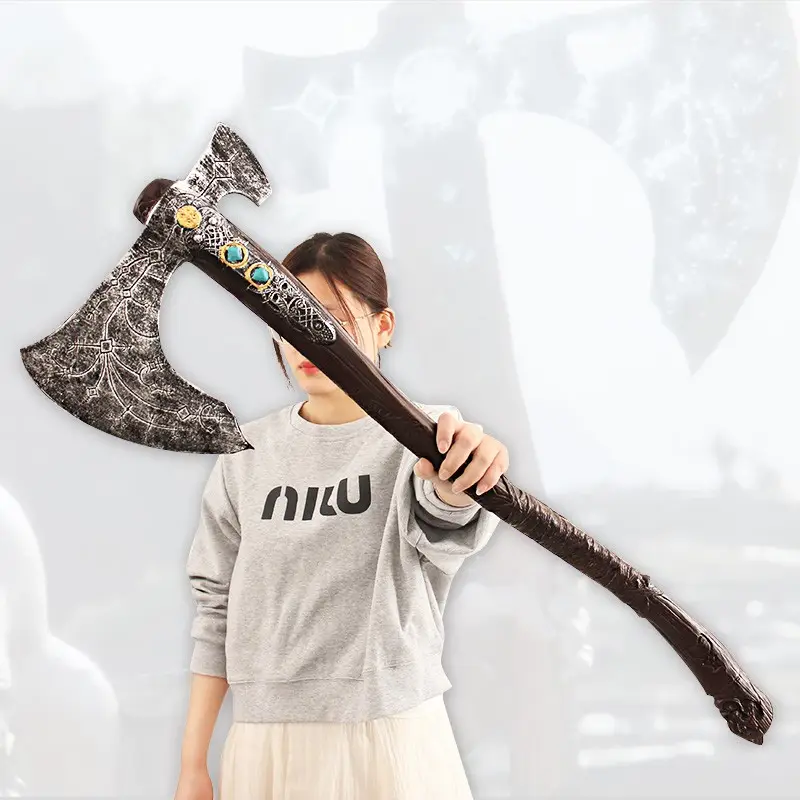 God Of War Leviathan Axe God War PU Toys Lifelike Cosplay Simulated Safety Boys Kids Gifts
