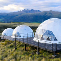 Tente d'hiver à dôme 3V, Glamping, géomode en Igloo, tente d'hôtel avec tuyau de poêle