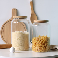 Pot de conservation en verre borosilicate transparent pour aliments, pour les capsules de thé à la peau de mandarine séchée, les grains de café, autres articles scellés