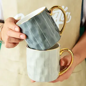 Avrupa tarzı mermer desen seramik sofra kahve fincanı süt kupa