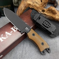 Couteau de survie multifonctionnel BK11 pour extérieur, EDC, avec manche en lin antidérapant, pour camping, chasse, sauvetage, outil épaissi, OEM