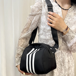 <b>Summer</b> Striped Nylon Shell Shaped Crossbody <b>Bag</b> Trendy Casual Large Capacity Shoulder <b>Bag</b> - Product Image 2