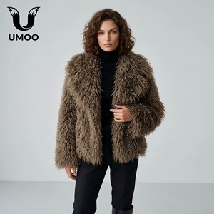 <span class=keywords><strong>Veste</strong></span> en fausse fourrure de mouton écologique de luxe pour femmes, manteau d'hiver épais et chaud, style <span class=keywords><strong>Teddy</strong></span>, col rabattu, vêtement d'extérieur en sherpa décontracté - Product Image 2