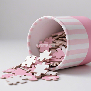 Bán chạy nhất tùy chỉnh in giấy mini ghép hình câu đố hộp xi lanh tùy chỉnh Tự làm ghép hình câu đố đồ chơi cho trẻ em - Product Image 2