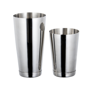 Juego de Coctelera Boston TOPIN Estilo Americano con Base Soldada, Capacidades de 18oz y 28oz, Color Plateado - Product Image 1