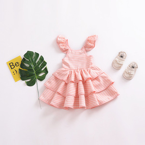 Boutique de Ropa Infantil de Alta Calidad, Vestido de Niña para Fiesta de Verano 2021, Diseño Personalizado con Cuadros Rosas - Product Image 4
