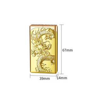 Encendedor inflable alimentado por fuego doble con patrón de grabado, llama a prueba de viento, encendedores de cigarros de cigarrillos directamente, regalos de negocios - Product Image 6