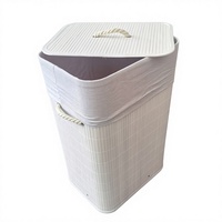 Panier à linge pliable multifonctionnel en bambou tissé, anti-poussière, écologique, moderne, pour le salon, Girida