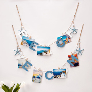 ของตกแต่งผนังสไตล์เมดิเตอร์เรเนียนพร้อมตัวอักษรและเชือกป่านไม้เอ็มดีเอฟสำหรับตกแต่งห้องเด็ก - Product Image 2