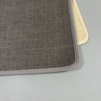 Tissu de tapis en lin tissé croisé texturé OEM ODM multi-usages résistant aux taches pour salon, salle de bain, ameublement et rembourrage