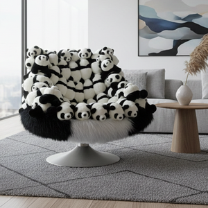 Fauteuil en peluche de luxe personnalisé en forme d'animal créatif, canapé pivotant, meuble d'appoint pour salon - Product Image 2