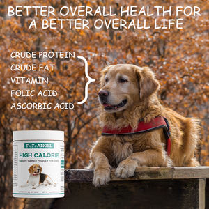 Compléments alimentaires pour la prise de poids des chiens, gain de masse musculaire pour chiens, poudre de protéines sans céréales à haute teneur en calories avec soutien immunitaire - Product Image 4