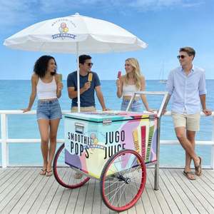 Carrito de Helados Grande de Empuje Manual Estilo Americano, Casa de Juegos, Carrito de Juguete para Niños, Divertido y Educativo, Andador para Bebés - Product Image 2