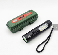 Nouvelle lampe torche blanche Zoom avec batterie rechargeable intégrée de 1200 mAh, éclairage extérieur en alliage d'aluminium