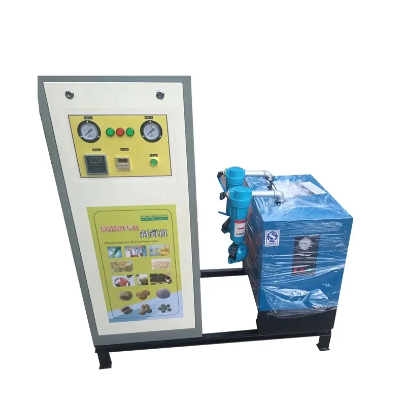 Automatic PLC controlled High purity PSA technology N2 gas plant Nitrogen generator for nitrogen food packaging