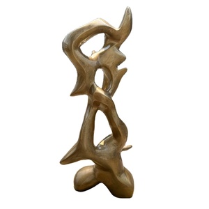 Estatua de Acero Inoxidable, Escultura de Arte Abstracto Única, Estatua Metálica en Rebanadas para Espacios del Hogar, Estatuas de Resina Elaboradas en Metal - Product Image 1