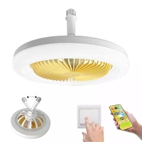 Ampoule de ventilateur E27 AC85V-265V, plafonnier 30W, ampoule LED 2 en 1, Design créatif, lampe de ventilateur pour chambre à coucher, bureau, marché de nuit