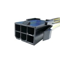 Câble d'extension d'alimentation PCIe GPU 20 cm 6 broches, adaptateur mâle-femelle droit pour alimentation de carte graphique de bureau
