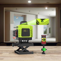Niveau laser vert 16 lignes 2 piles au lithium précision de 2mm support de fenêtre réglable pour construire une image suspendue nouveau
