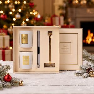 Ensemble de bougies parfumées en cire de soja écologiques de luxe avec logo personnalisé, marque privée, aromathérapie, pour mariage, Pâques, Noël, coffret cadeau - Product Image 2
