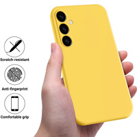 Pour Samsung Galaxy A16 A06 A05 A05S S24 FE A25 5G Coque en TPU liquide en fibre de silicone souple TPU Protection de l'objectif pour M35 F14 M14