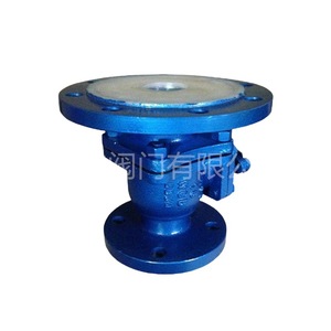 วาล์วบอลสแตนเลส Fq41f46-16c-dn50 แบบมีหน้าแปลน ขนาด 50 มม. พร้อมสารเคลือบ PFA สำหรับสื่อกรดอ่อนและสื่อเบส ประเภทปล่อยตะกรัน - Product Image 2