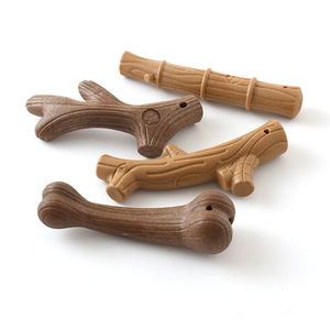 Yeniden kullanılabilir boynuz bambu şekli diş temizleme gerçek tatlar kemik köpek çiğnemek oyuncak için güçlü direnç yavru interaktif Pet oyuncaklar - Product Image 5