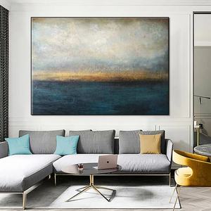 Peinture murale artisanale moderne Wabi Sabi personnalisée en gros, décoration pour la maison et l'hôtel, toile abstraite, peinture à l'huile texturée 3D - Product Image 1