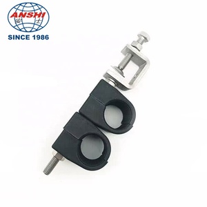 Abrazadera de Alimentación de un Solo Orificio ANSHI, Soporte de <span class=keywords><strong>Cable</strong></span> de <span class=keywords><strong>Fibra</strong></span> <span class=keywords><strong>Óptica</strong></span> de Triple Pila, PP/ABS, Acero Inoxidable, Perno M8, Redes 3G/4G FTTH - Product Image 3