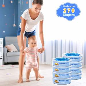 Fournisseur de couches étanches et compostables Sacs de recharge Genie Sac de recharge de couches pour l'élimination des bébés Angel Care Nappy Bin Refill Cassettes - Product Image 5