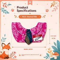 Élégant foulard rose pour animaux de compagnie, imprimé hawaïen, bandana dessin animé pour chien et chat, accessoires vestimentaires pour animaux de compagnie de petite, moyenne et grande taille