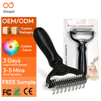 Brosse de toilettage pour animaux de compagnie en acier inoxydable Elecpet, peigne métallique pour chiens, grattoir pour sous-四rêge, outil d'élimination des poils pour animaux à poils longs