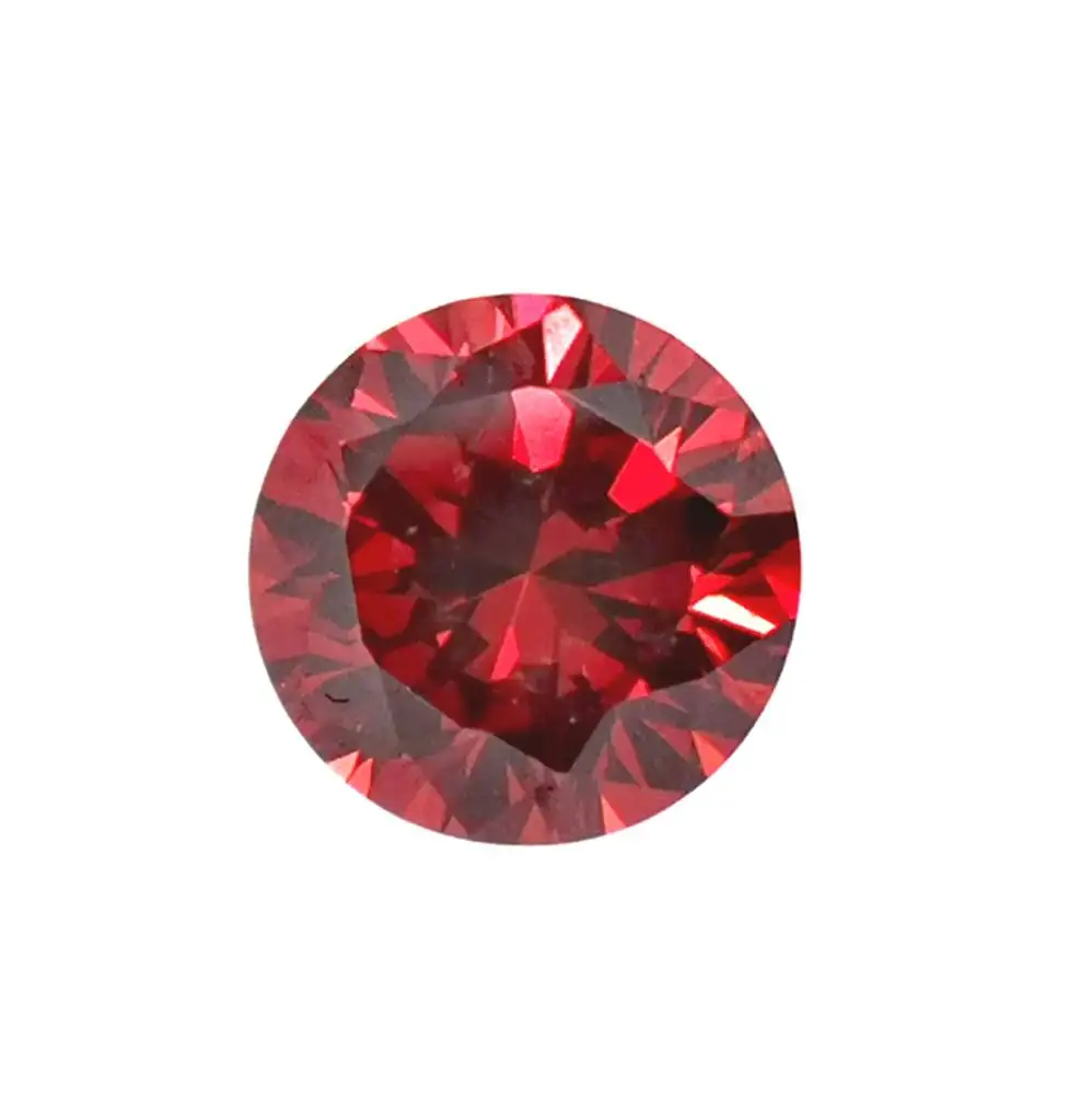 China Factory Round 3mm Garnet CZ Stone Star Cut Loose Cubic Zirconia Gemstones