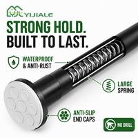 YIJIALE 20Y OEM/ODM Tringle à rideau à tension en acier au carbone de 0,9-1,6 m, sans perçage, réglable, pour séchage de linge