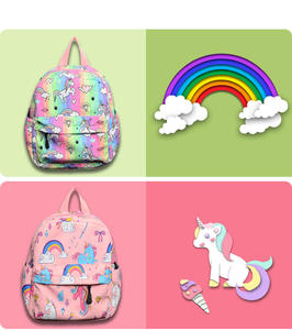 Sac à dos scolaire imprimé dinosaure pour garçons de la maternelle mignon 3-6 ans arc-en-ciel licorne dessin animé Logo motif <span class=keywords><strong>Prim</strong></span> - Product Image 6