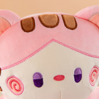 Oreiller en peluche pour chat pour soulager le stress et favoriser le sommeil - Oreiller long pour le soutien des jambes, adorable poupée en peluche pour filles