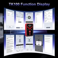 Kit de Servicio TPMS para Taller de Automóviles que Incluye Herramienta de Programación TK100 + Herramienta de Reaprendizaje OBD + Sensores de Presión de Neumáticos