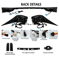 Feu arrière LED RGB fumé avec clignotant séquentiel, boîtier étanche IP68, lampe arrière de remplacement pour Lexus IS250 2013 à 2020